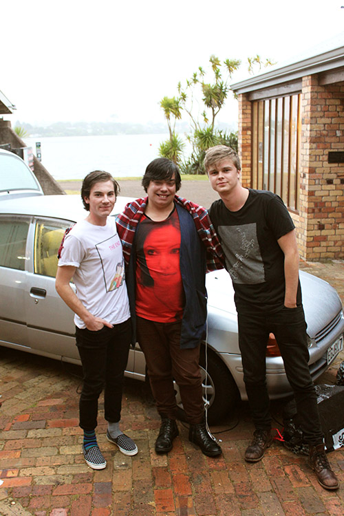 Tim, Sam and Geordie - the Riding in Cars team.